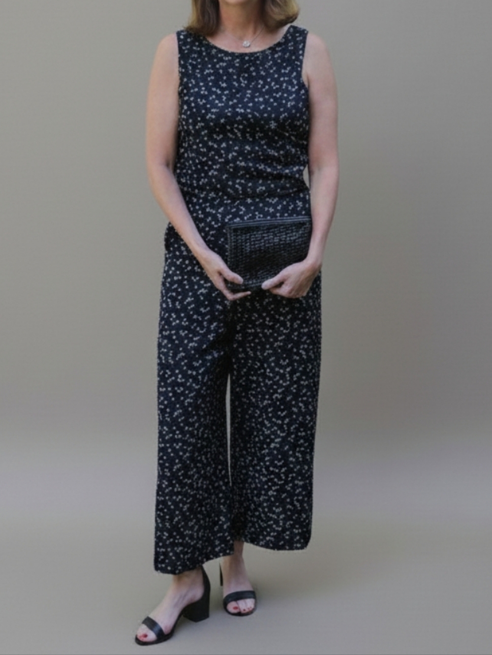 Loft Floral Print Wide Leg Jumpsuit Size Small